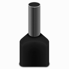 Kit Terminal Pré-isolado Tubular Duplo 6mm² | Preto | 100 Peç